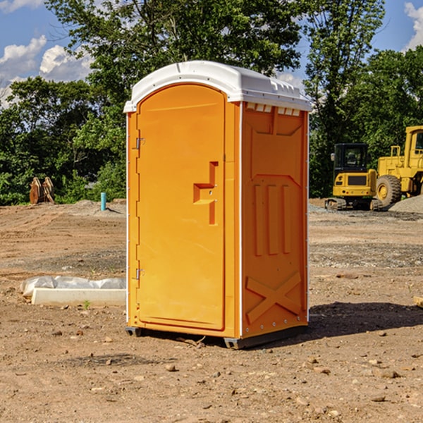 how often are the portable restrooms cleaned and serviced during a rental period in Tioga Texas